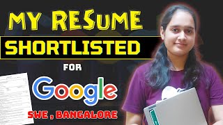 My RESUME got SELECTED In GOOGLE😳  Software Engineer Role🔥google resume [upl. by Campy362]