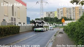 Szczecin Linia 866 TurkusowaPodjuchy Dworzec Solaris Urbino 18 IV 2859 [upl. by Davidson12]