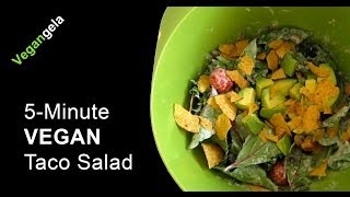 5Minute Vegan Taco Salad Recipe [upl. by Fiske]