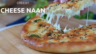 Cheese Naan Recipe  Cheesy Garlic Naan Recipe by Tasty Craving [upl. by Ymmot]