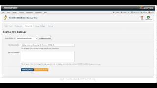 Backing up your website with Akeeba Backup in Joomla 25 [upl. by Ynnor]