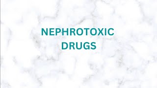 Nephrotoxic Drugs Mnemonic [upl. by Tak366]