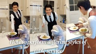 How to perform different styles of table service by butler [upl. by Taryn]