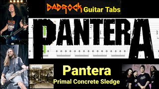 Primal Concrete Sledge  Pantera  Guitar  Bass TABS Lesson [upl. by Ignatius]