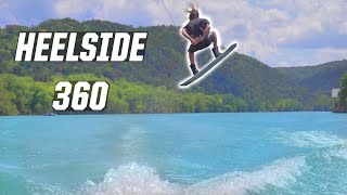 HOW TO HEELSIDE 360  WAKEBOARDING  BOAT [upl. by Hamlet]