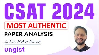 UPSC CSAT 2024 Solved Paper  CSAT 2024 Paper Analysis  CSAT Answer Key 2024  By Ram Mohan Pandey [upl. by Yenots372]