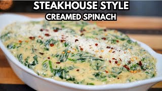 How To Make Steakhouse Quality Creamed Spinach at Home [upl. by Adnorat]