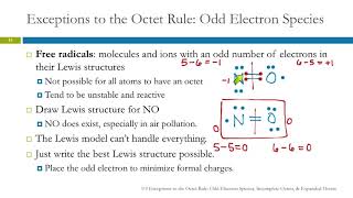 99 Exceptions to the Octet Rule OddElectron Species Incomplete Octets amp Expanded Octets [upl. by Genisia]