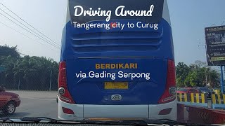 Driving around towards Curug Indonesian traffic [upl. by Hailahk897]