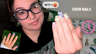 HOW LONG do these Shein Nails last   1 week wear test [upl. by Eggleston946]