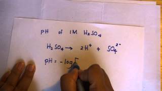 Calculating the pH value of 1 M H2SO4 [upl. by Nilak]