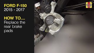 How to Replace the rear brake pads on a Ford F150 2015 to 2017 [upl. by Nare]