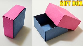 Origami GIFT BOX with Cover  Easy [upl. by Prober]