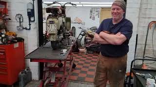 A look at some classic lambretta scooters and other stuff in a proper spanner mans shed Enjoy [upl. by Kirwin387]