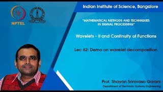 Lec 62  Demo on wavelet decomposition [upl. by Chelsie253]