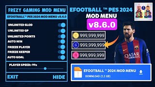 eFootball PES 2024 MOD APK v860 Gameplay Unlimited Coins and Gp Unlocked  PES 2024 MOD MENU [upl. by Filbert642]