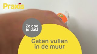 Gaten vullen in de muur zo doe je dat  Praxis [upl. by Lakin]