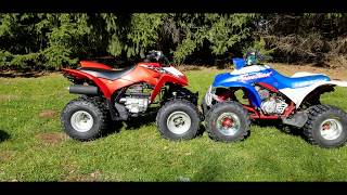 Comparing 1991 Honda 250 X to A 2019 Honda TRX 250 X [upl. by Retsof]