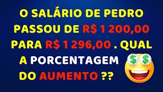 🤔SABE CALCULAR AUMENTO DE SALÁRIO PORCENTAGEM FÁCIL DE ENTENDER [upl. by Giordano]