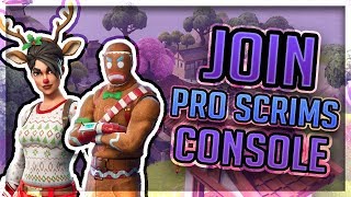 HOW TO JOIN quotPRO SCRIMSquot ON CONSOLE FORTNITE XBOX AND PS4 [upl. by Nayar2]