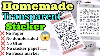 How to make transparent sticker  DIY transparent stickerHandmade transparent stickerdiy sticker 😍 [upl. by Wendel660]