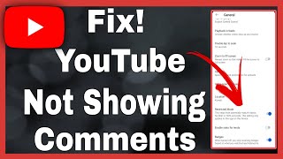 YouTube Not Showing Comments  Fix [upl. by Acireh757]