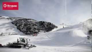 Izdelava tehničnega snega in priprava prog  Snow making and slope preperation [upl. by Boar897]