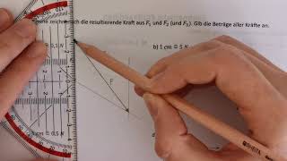 Zeichnerische Kräfteaddition [upl. by Kuebbing]