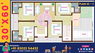 Spacious and Functional 4 BHK House Plan with Car Parking  3060 House Design 𝗣𝗹𝗮𝗻 𝗜𝗗  01 [upl. by Nyroc]