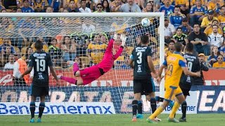 Golazo de Jesús Dueñas  Tigres vs Querétaro 5  1  Jornada 7 Apertura 2015 290815 HD [upl. by Inimod]