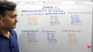 Q1 Ex 85 Class 6 Maths Chapter 8 Decimals  Maths Class 6 CBSE NCERT In Hind By Deepak Garg [upl. by Ahselef]