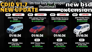 cdid v17 new update limited cars and normal cars showcase [upl. by Ariela]