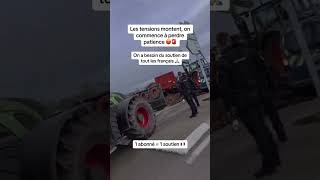 Manifestation agricole continu CRS 👮‍♂️ VS TRACTEUR 🚜 tractor manifestation agriculture [upl. by Eniamrehc]