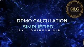 DPMO Calculation Simplified [upl. by Ynatterb]