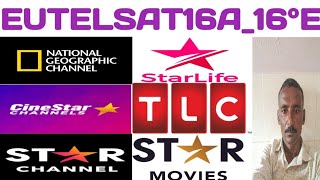 Eutelsat 16A at 16°E dish setting 16°e new update  eutelsat 16°e channel list today [upl. by Diaz]