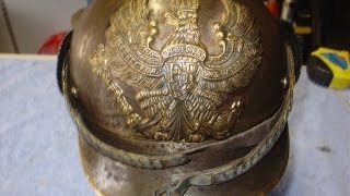 PICKELHAUBE GERMAN PREUßEN WW1 IMPERIAL Spiked Helmet Stahlhelm HELM DEUTSCHLAND [upl. by Latton]