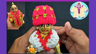 Crochet Cap for 56 number laddu gopal  Crochet Hat  Cap for Laddu Gopal  Kanha ji ki topi  56 [upl. by Loriner]