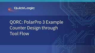 PolarPro 3 Example Counter Design through Tool Flow [upl. by Liu962]