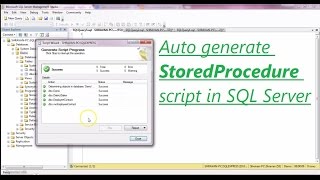 How to auto generate stored procedure or table script in SQL [upl. by Luapnoj]