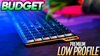 Budget RGB LOW PROFILE Wireless Keyboard Review LTC Nimbleback [upl. by Carrnan515]