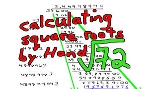 Calculating Square Roots by Hand Example 2 7212 [upl. by Enegue689]