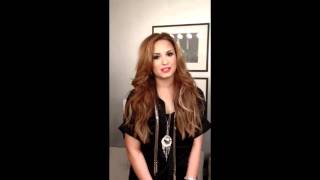 Demi Lovato  Video Message for Italy [upl. by Orvie]