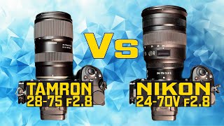 Tamron 2875 f28 vs Nikon 2470 f28 SURPRISING RESULTS [upl. by Phina]