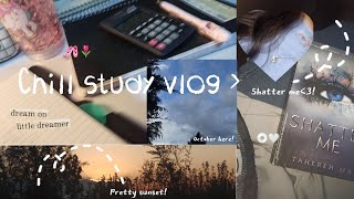 a chill vlog 🩰 mid terms study school going out 🍵📀 itssmaeve [upl. by Kcub]