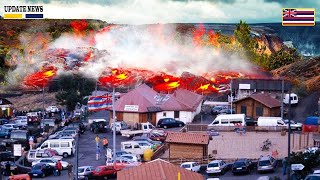 🚨Horrible today Live footage of Kilauea volcano eruption unstoppable  spews hell LAVA destroy land [upl. by Mumford]