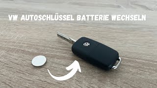 VW Polo Schlüssel Batterie wechseln [upl. by Lashond167]