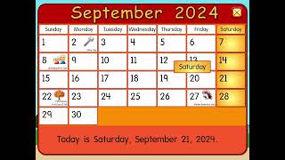 September 2024 calendar Starfall [upl. by Eerac]