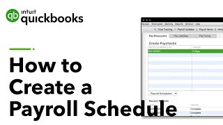 How to Create a Payroll Schedule in QuickBooks Desktop [upl. by Armington785]