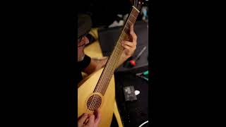 Fret crowning amp restringing of luth guitar [upl. by Ynaffital]