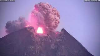 Erupsi Gunung Merapi 13022020 [upl. by Barthold]